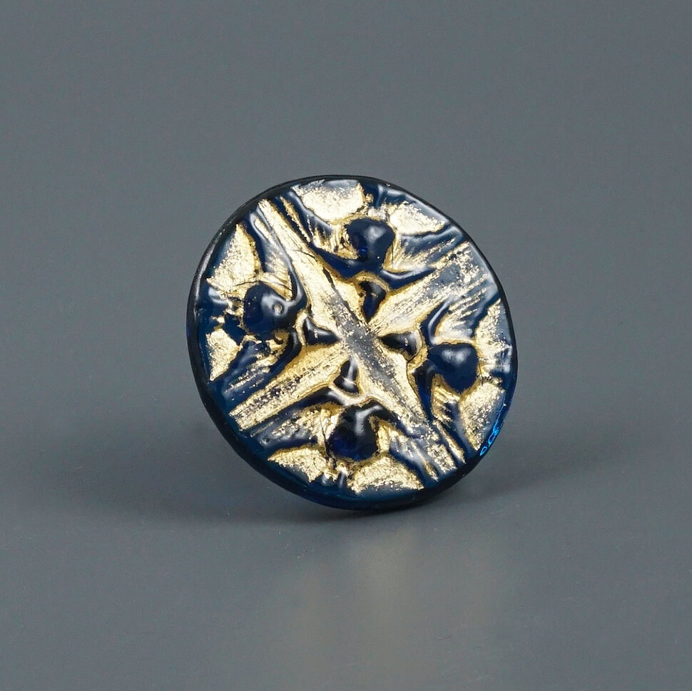 Кольцо "Lalique collection lastochka blue "
